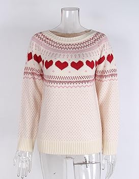 Amazon.com: shermie Women's Fair Isle Pullover Sweaters Long