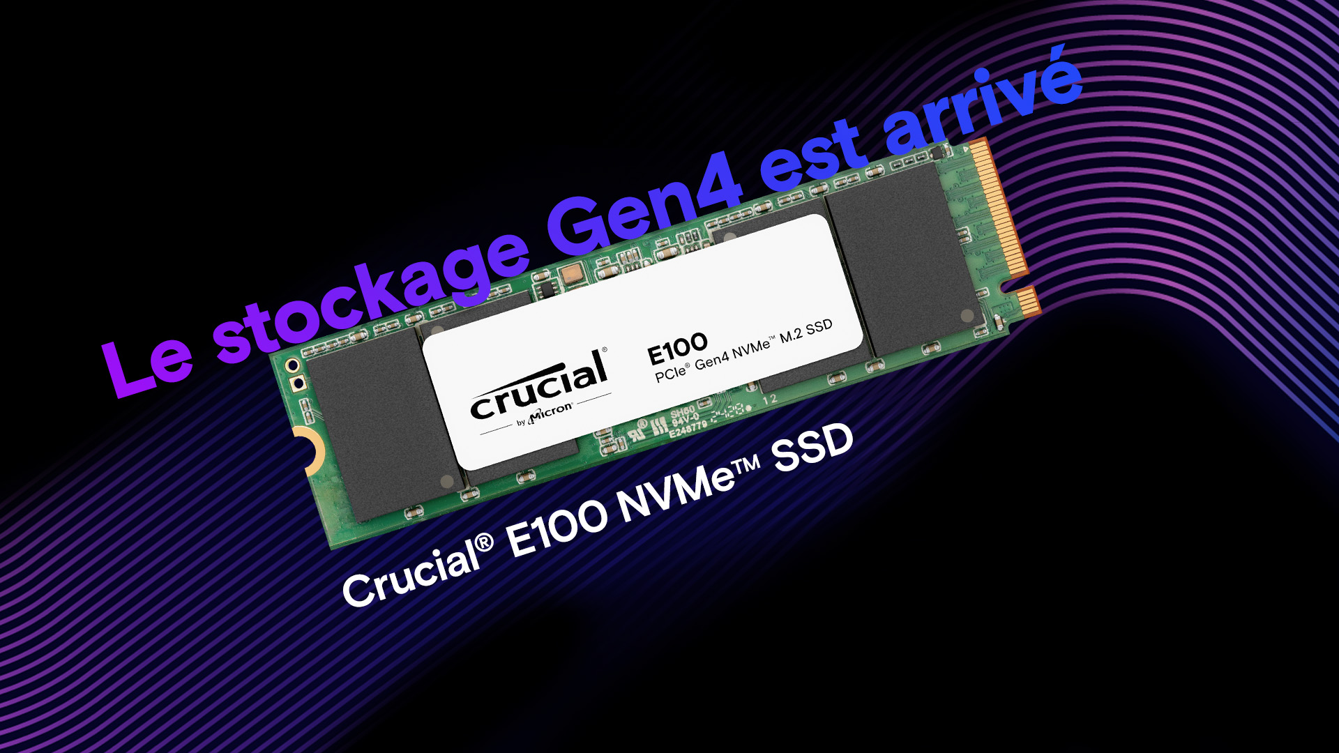 Crucial E100 1TB PCIe Gen4 NVMe M.2 SSD Internal, Up to 5000MB/s