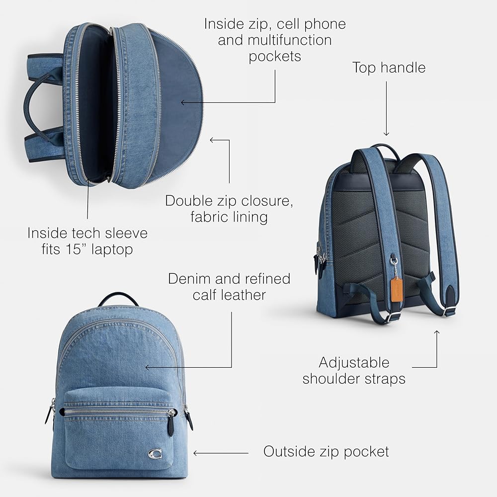 Amazon.co.jp: コーチ チャーターバックパック インディゴデニム