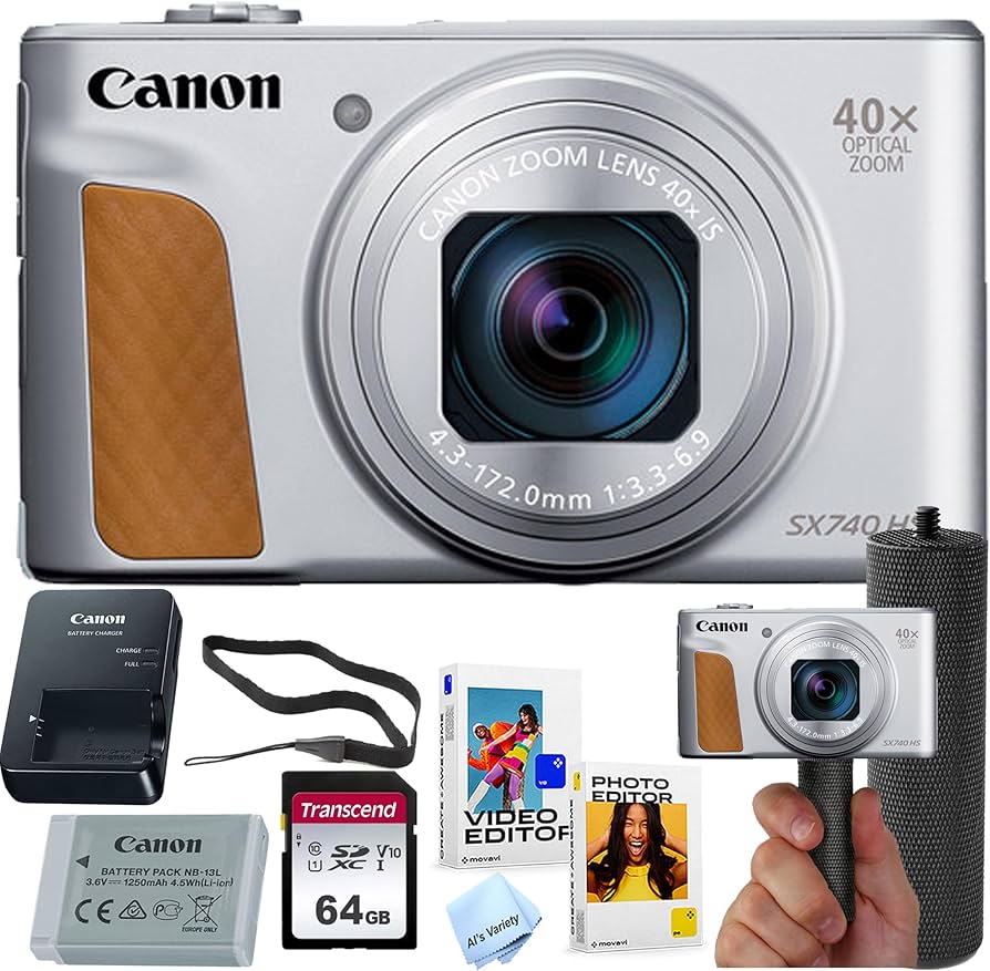 Amazon.com : Canon Powershot SX740 HS Digital Camera (Silver) +