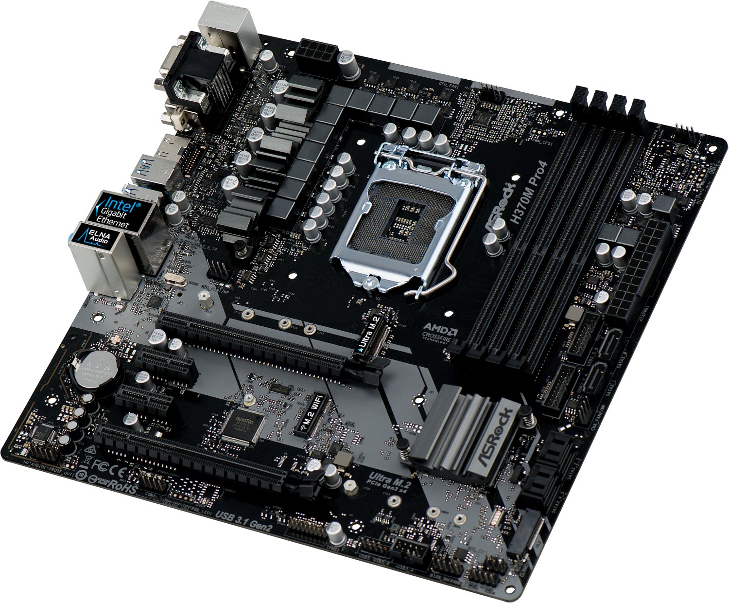 Amazon | ASRock Intel H370チップセット搭載 Micro ATXマザーボード