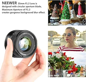 Amazon.co.jp: Neewer 35mm F1.2 Large Aperture Prime APS-C Aluminum