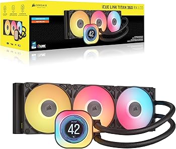 CORSAIR iCUE LINK TITAN 360 RX LCD-Vloeistofkoeler – 360mm AIO