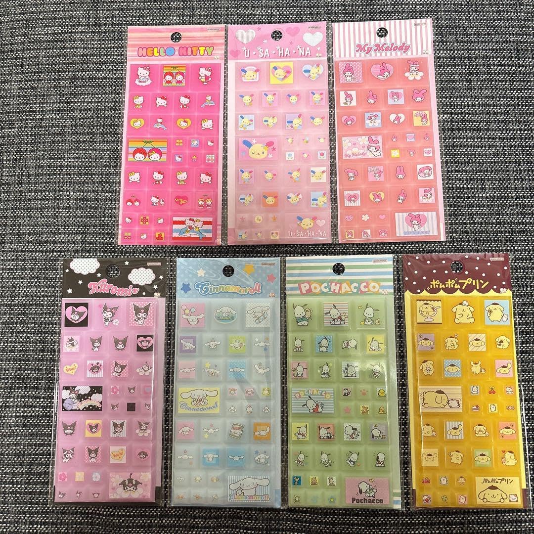 Amazon.co.jp: タイルシール 7点セット Y2K 平成 レトロ : 文房具