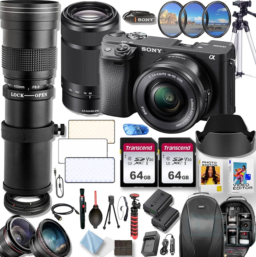 Amazon.com : Sony a6400 24.1MP 4K Video Recording Camera with Sony