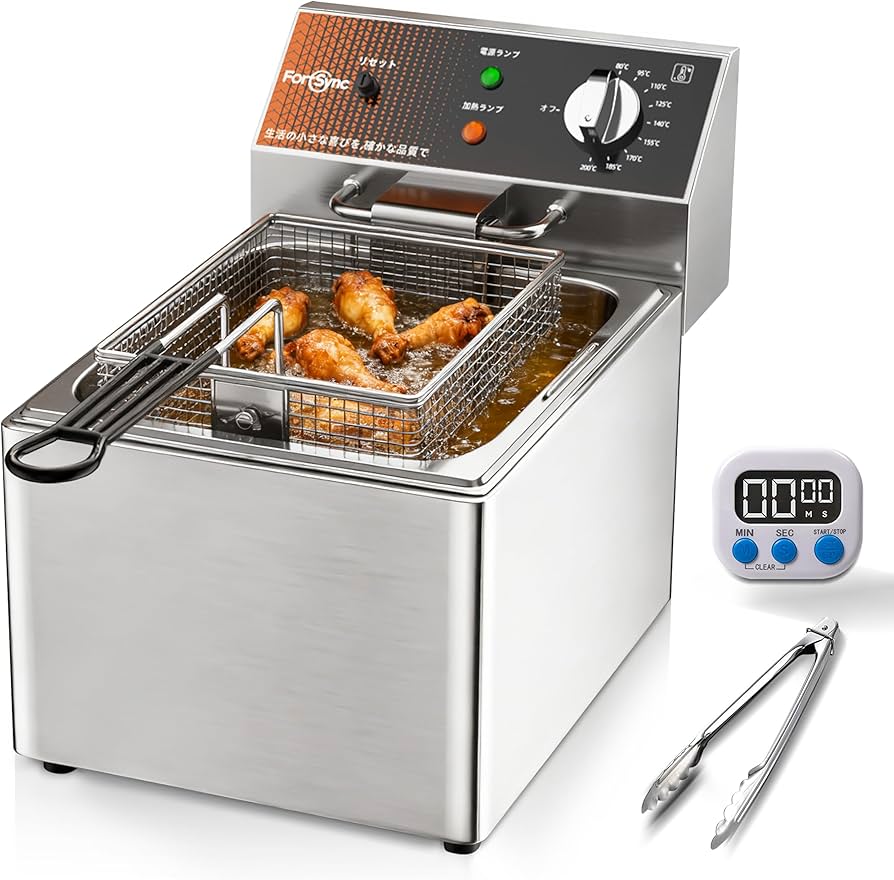 Amazon.co.jp: FortSync フライヤー 業務用 12L 大容量 卓上フライヤー