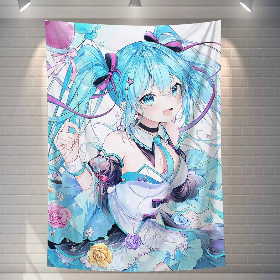 Amazon.co.jp: タペストリー インテリア 初音ミク 可愛い はつね みく
