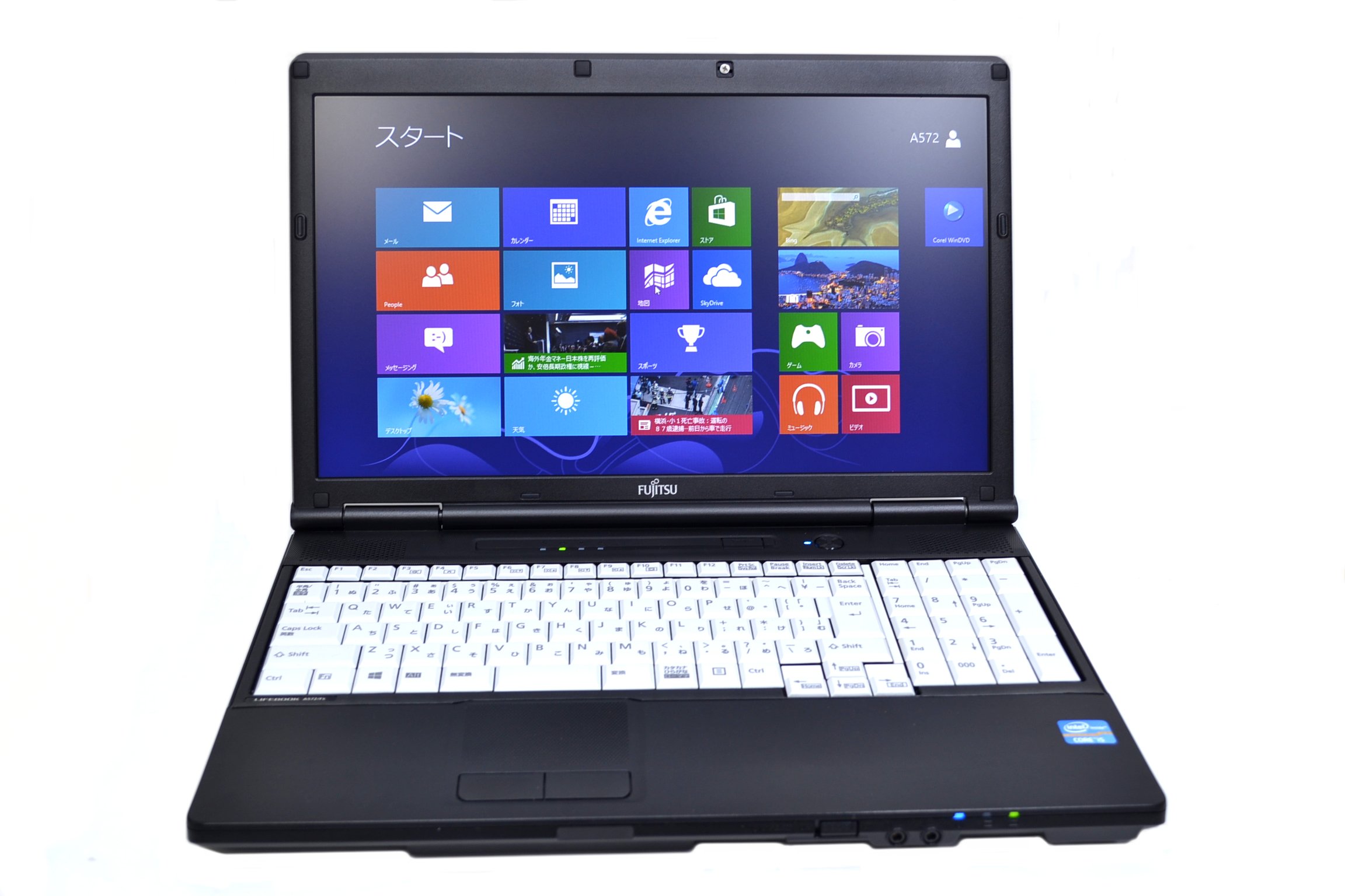 Amazon.co.jp: Windows8 64bit 富士通 ノートパソコン LIFEBOOK A572