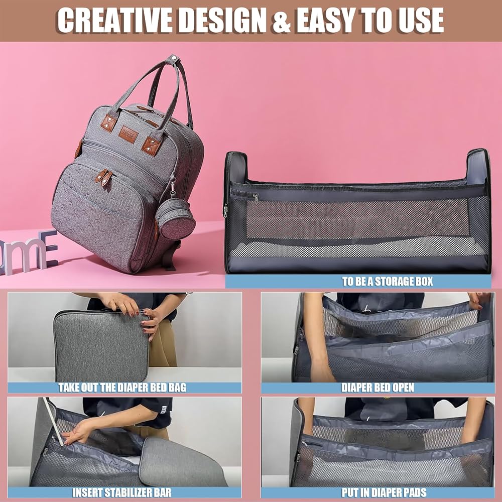 Amazon.com: Heegel Baby Diaper Bag Backpack with Changing Station