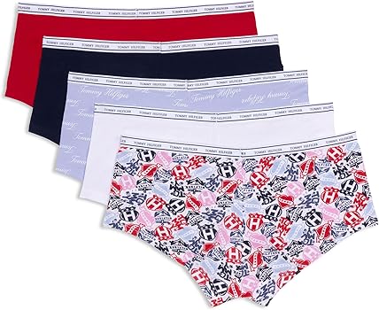 Tommy Hilfiger Womens Classic Cotton Boyshort Underwear with Logo