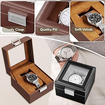 Amazon.co.jp: Mocamoro 腕時計ケース 1本用 ウオッチボックス 男性