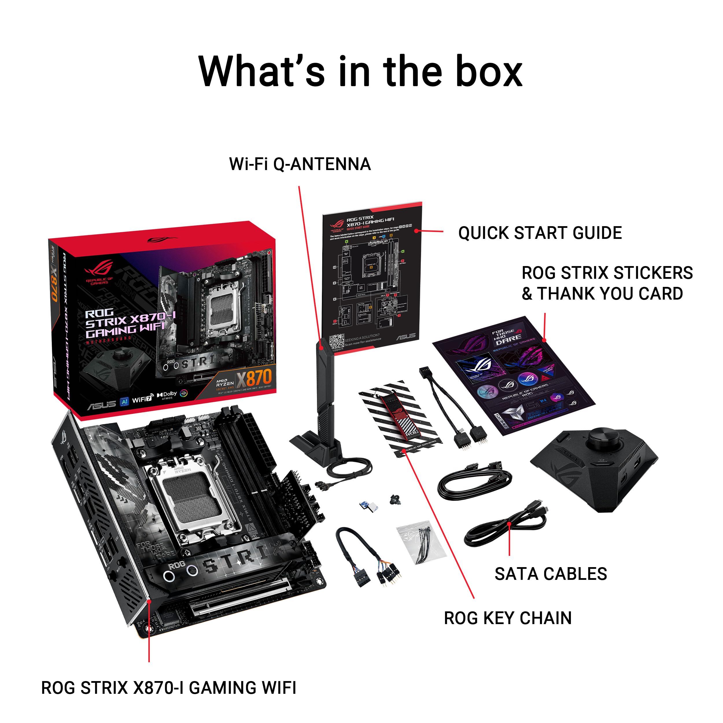 Amazon | ASUS ROG STRIX X870-I GAMING WIFI AMD AM5 X870 Mini ITX