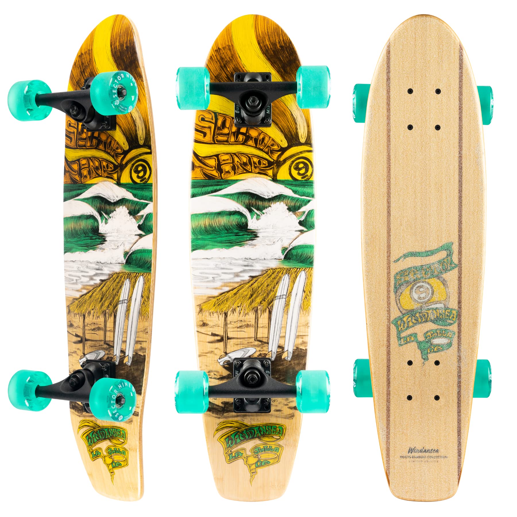 Amazon | Sector 9 Windansea コンプリートスケートボード 28.5インチ