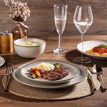 Amazon.com | AmorArc Stoneware Dinnerware Sets for 6, 18 Pieces