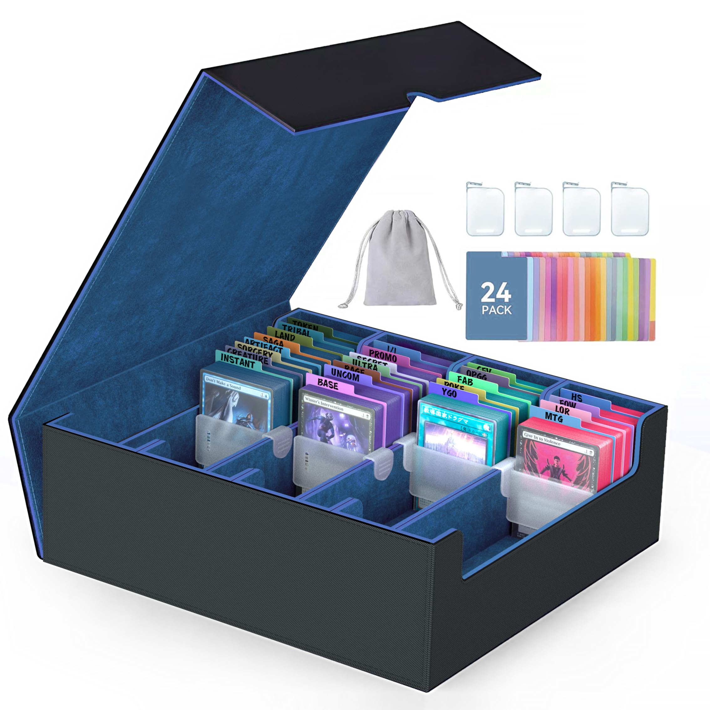 Amazon.com: ENTUMO 4-Row【3200+】 Trading Card Storage Box, Card