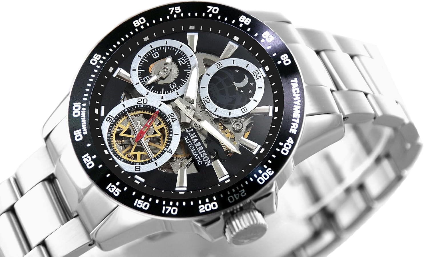 Amazon.com: John Harrison JH-1972BS Men's Automatic Watch, Silver