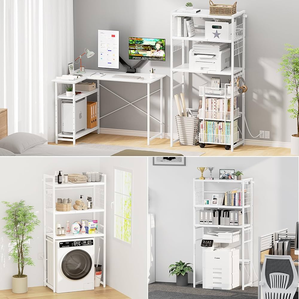 Amazon.co.jp: 【幅伸縮・2口コンセント・高さ調整】レンジラック