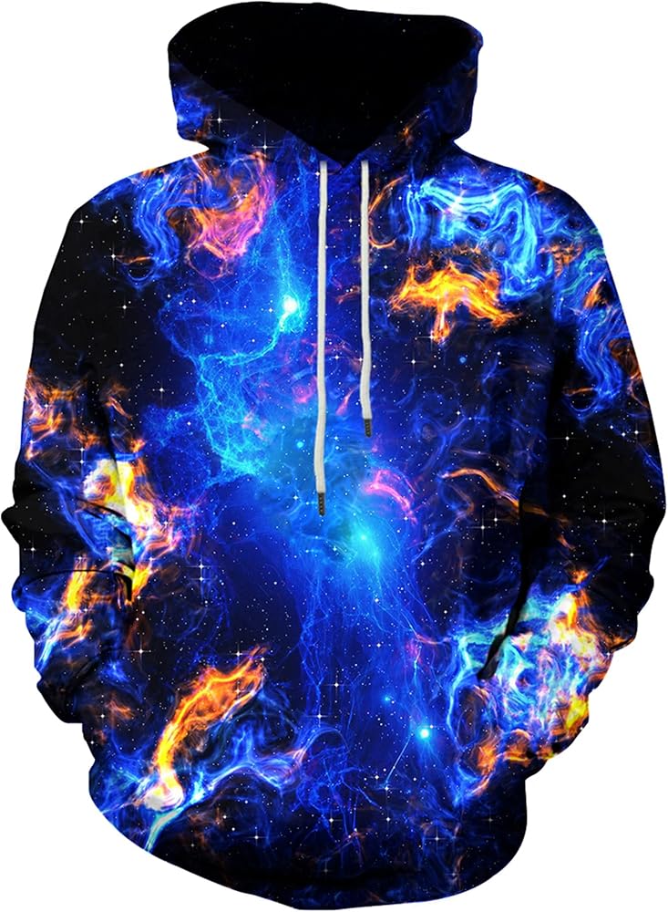Amazon.com: Yasswete Hoodies for Men Galaxy Pullover Hooded