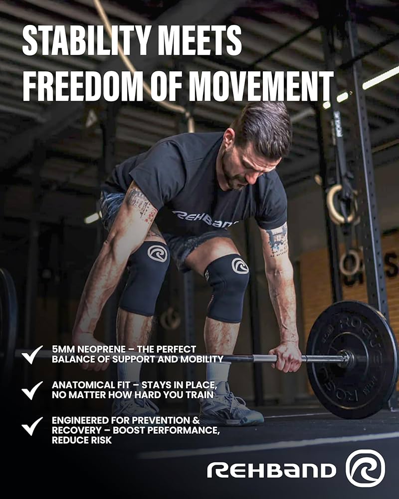 Amazon.co.jp: Rehband 5mm 膝スリーブサポート クロスフィット&ヘビー