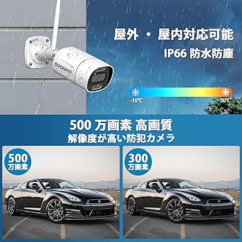 Amazon.co.jp: 【500万画素・ダブルアンテナ信号強化・360°監視・日本