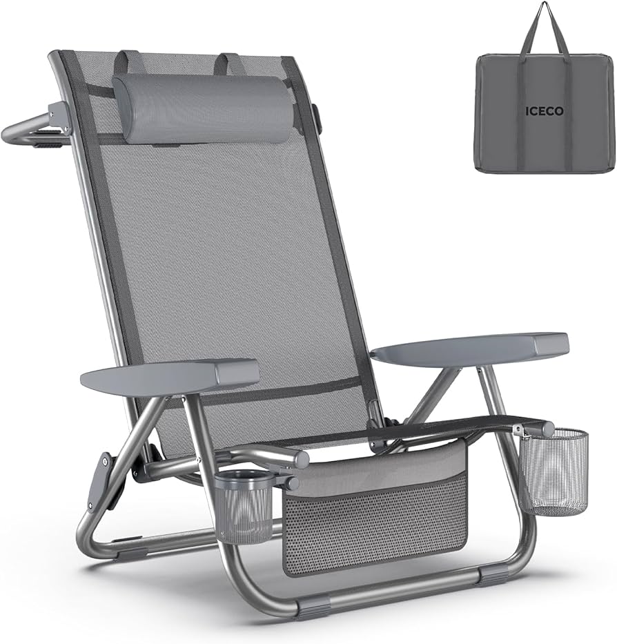 Amazon.co.jp: ICECO 5段階リクライニング式 ローチェア メッシュ