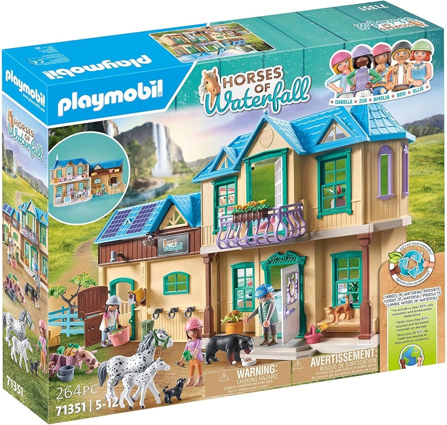 Amazon.com: Playmobil Horses of Waterfall - Waterfall Ranch : Toys