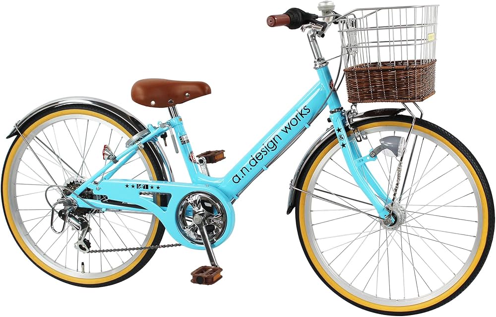 Amazon.co.jp: a.n.design works V226HD ライトブルー 子供用自転車 22