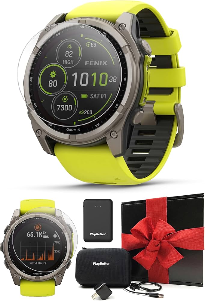 Amazon.com: Garmin Fenix 8 Solar Sapphire (51mm, Titanium/Amp