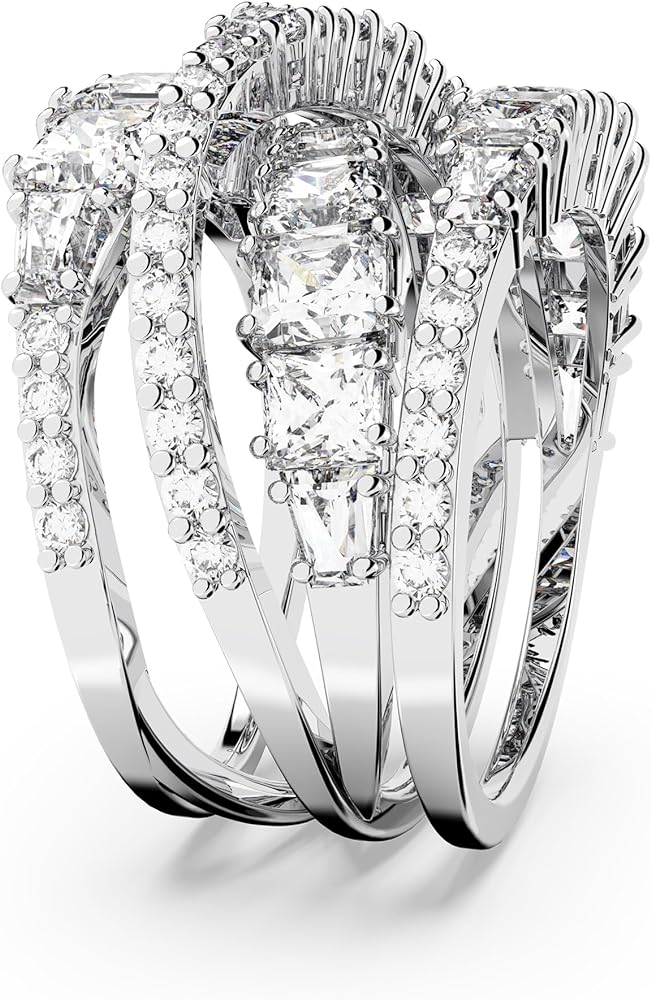 Amazon.co.jp: Swarovski Crystal Twist Wrap Ring - Size 7, Glass