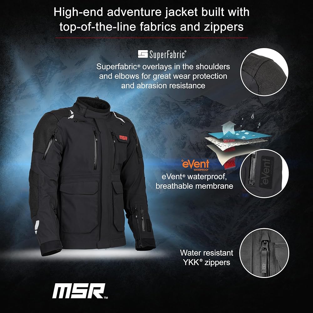 Amazon.com: MSR Xplorer ADV Motorcycle Jacket – Waterproof Textile