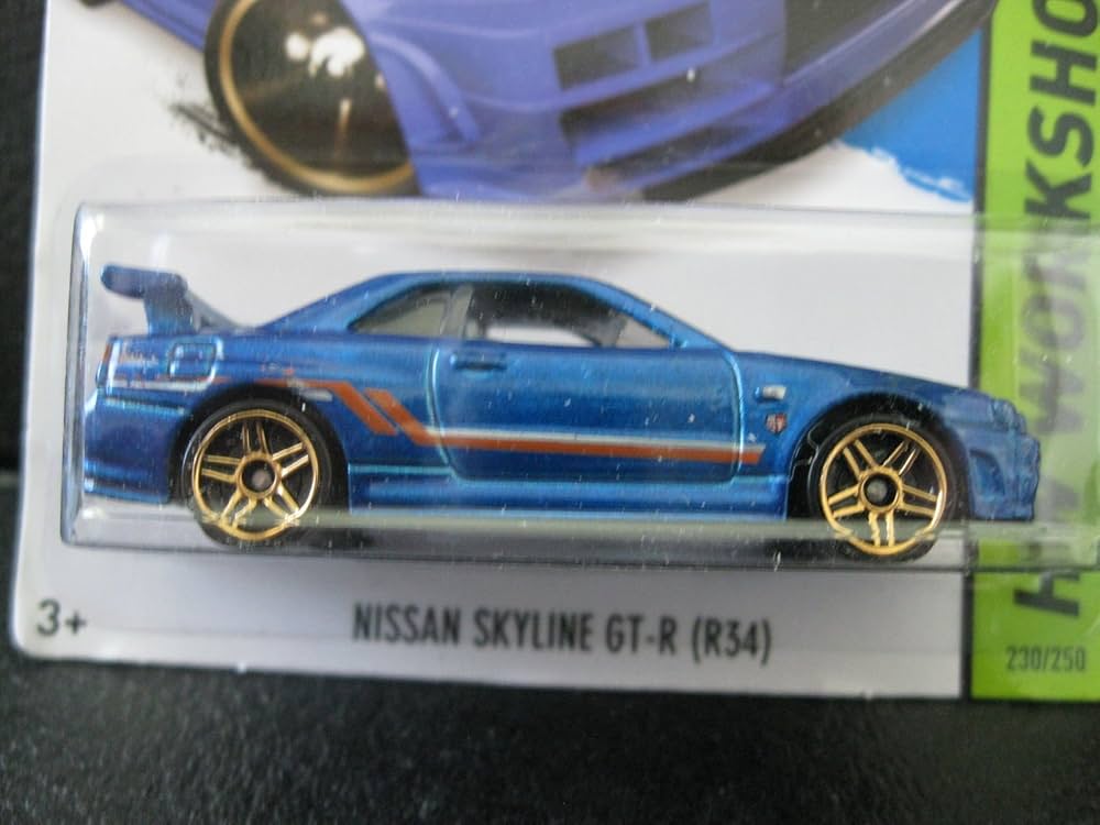 Hot Wheels Hw Workshop - Nissan Skyline GT-R (R34) - Blue: Buy
