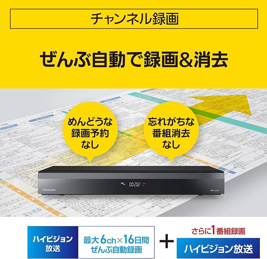 Amazon.co.jp: Panasonic DMR-2X202 2TB 7 Tuner, Blu-ray Recorder