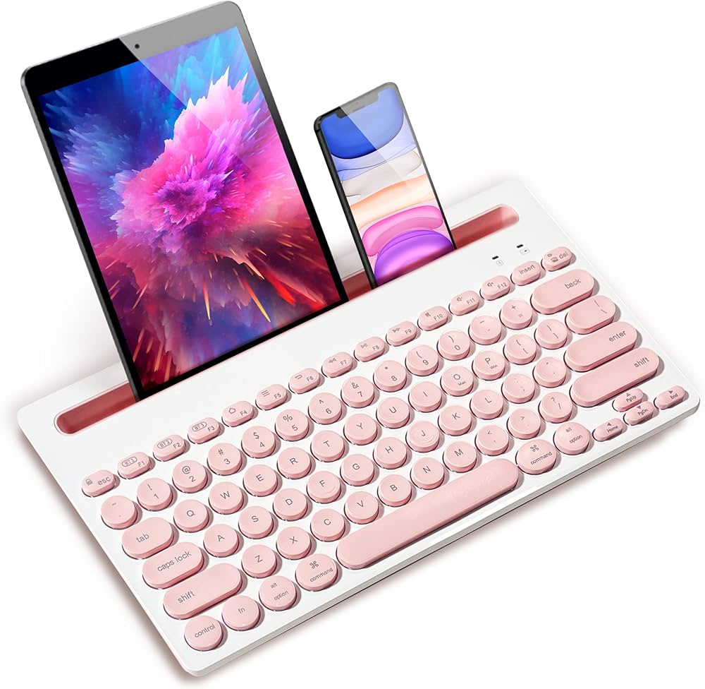 Amazon | ワイヤレスキーボード Bluetooth 3台デバイス同時接続 電池式