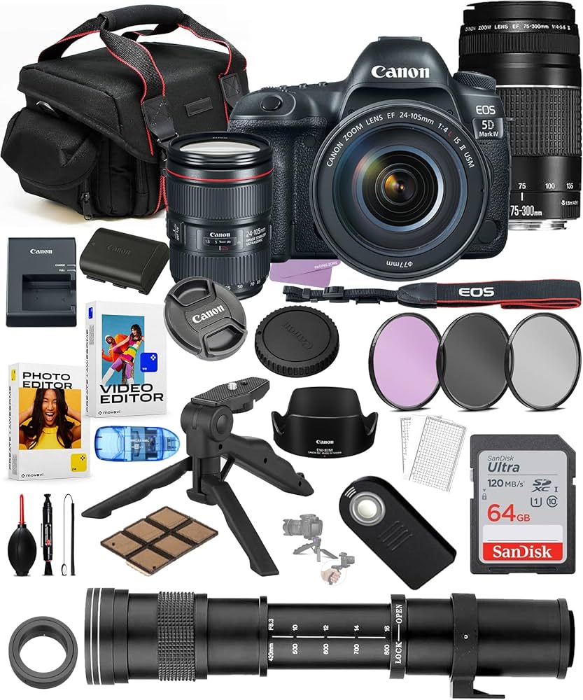 Amazon.com : Canon EOS 5D Mark IV DSLR Camera with 24-105mm & 75