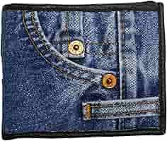 Amazon.com: Bijoux de Ja Unisex Blue Denim Small Billfold Purse