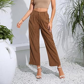 Womens Lounge Corduroy Pants Soft Comfortable Work Office Pants
