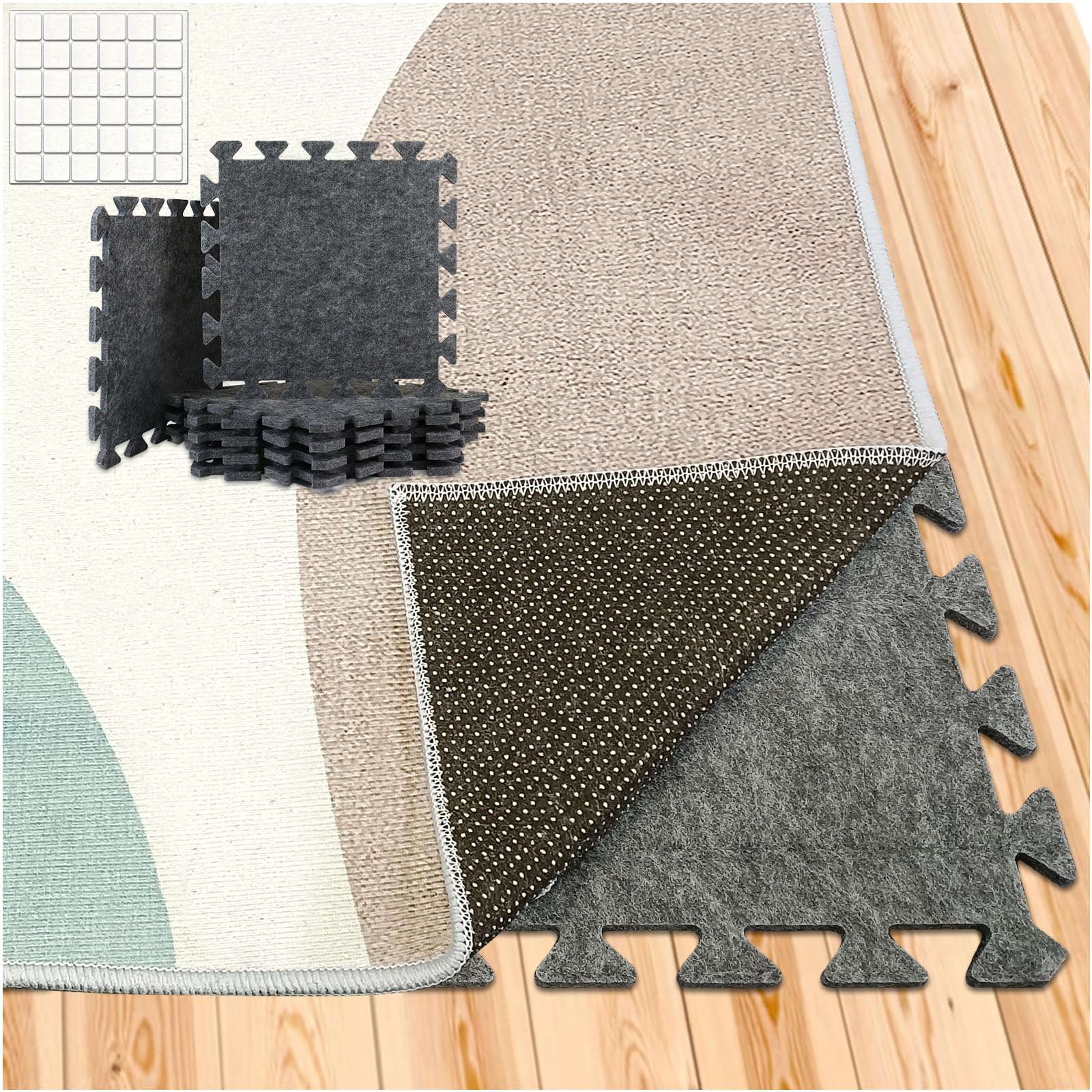 Amazon.com: BXI Soundproof Interlocking Rug Pad 10 Pcs, 11x 11 x
