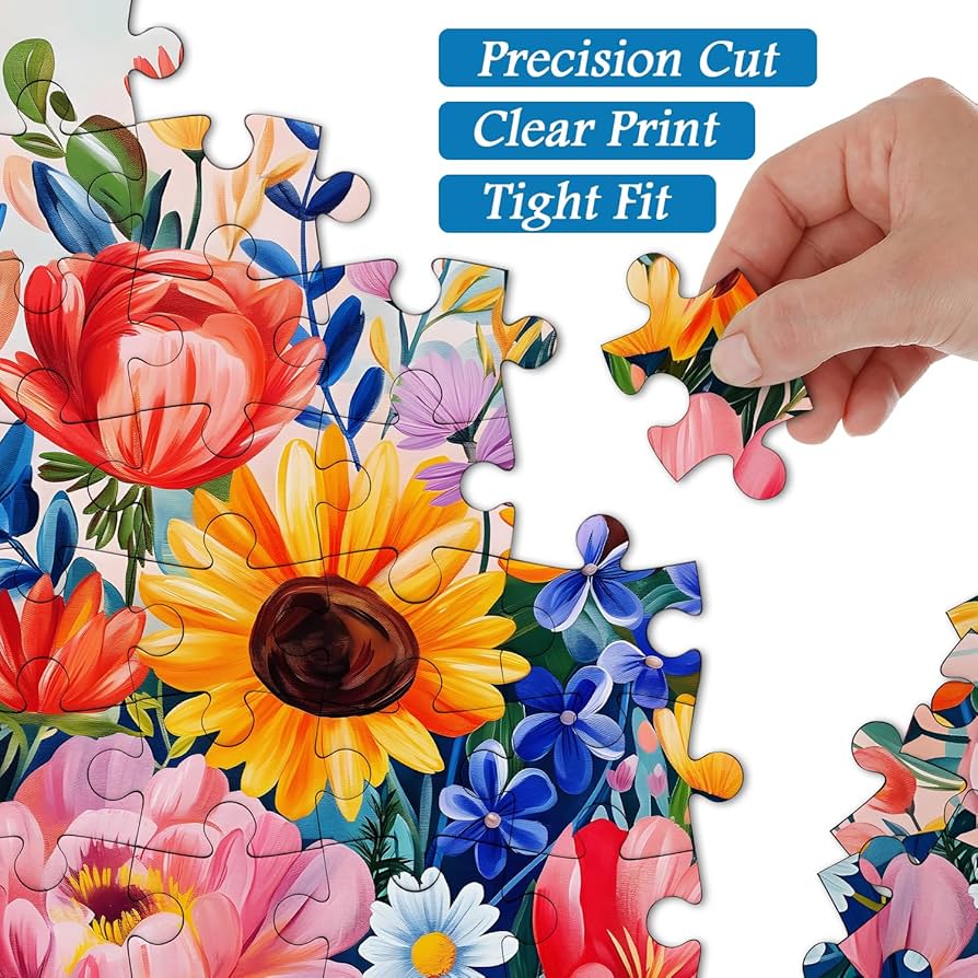 Amazon | PICKFORU フラワーパズル 大人用 1000ピース カラフルな春の