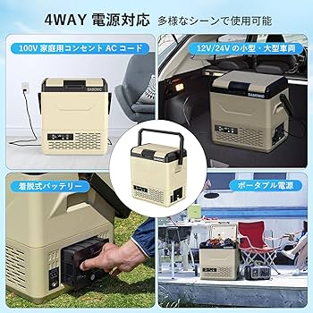 Amazon.co.jp: SAMONIC 車載冷蔵庫 ポータブル冷蔵庫 -20℃～20