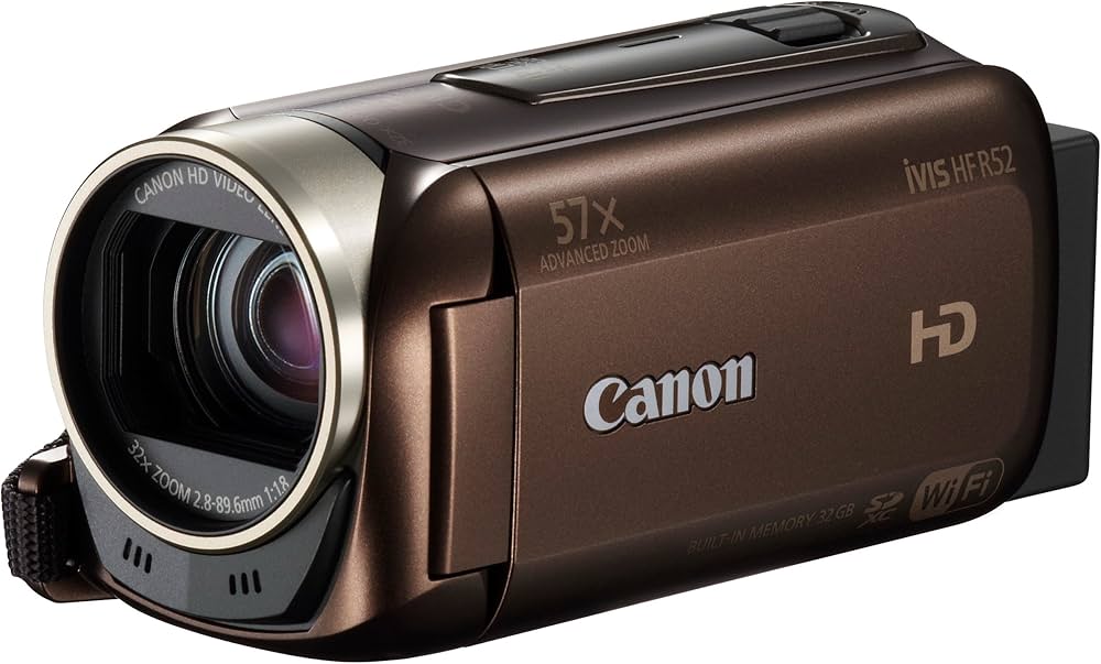 Amazon | Canon デジタルビデオカメラ iVIS HF R52 ブラウン 光学32倍
