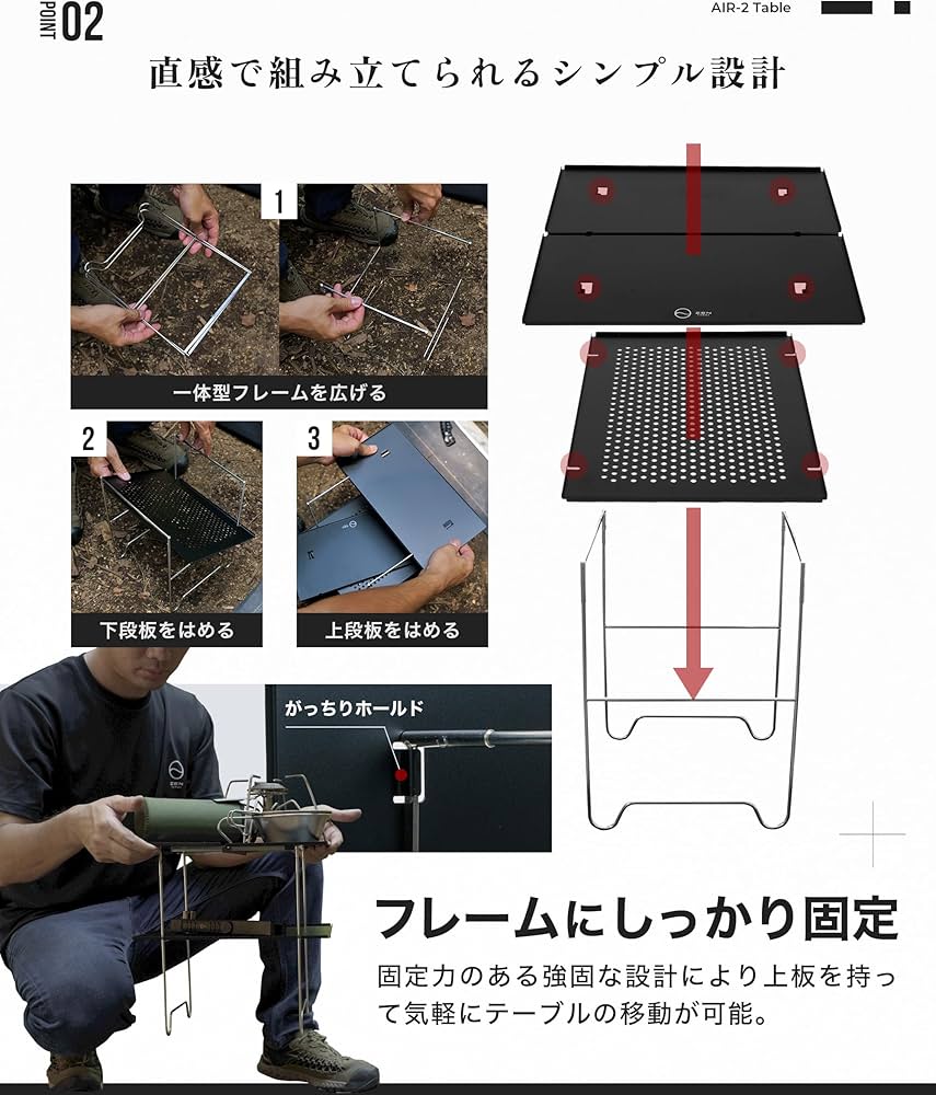 Amazon.co.jp: ZEN Camps Air-2 Table アウトドアテーブル ソロ