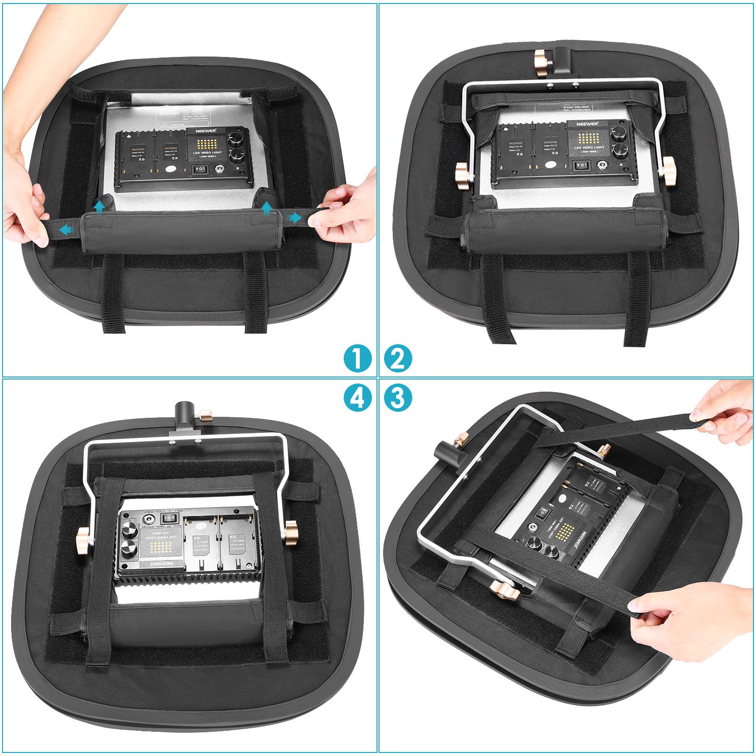 Amazon | NEEWER 2パックLEDライトパネルソフトボックス 660 480ビデオ