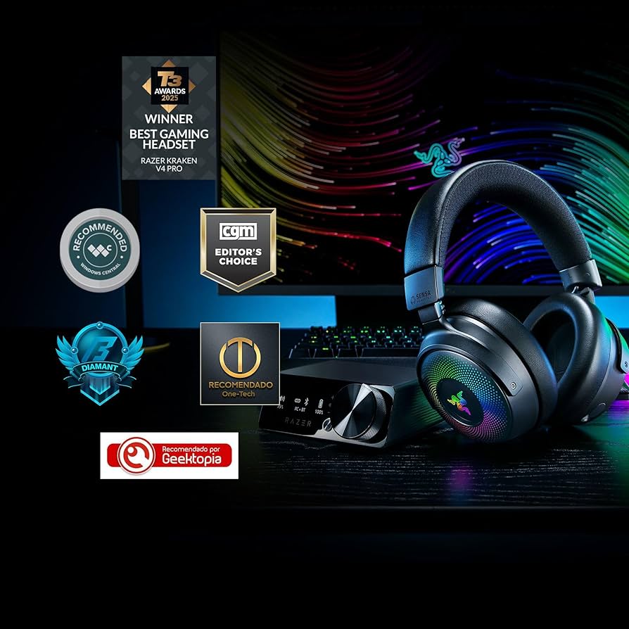 Amazon.com: Razer Kraken V4 Pro Wireless Gaming Headset: OLED