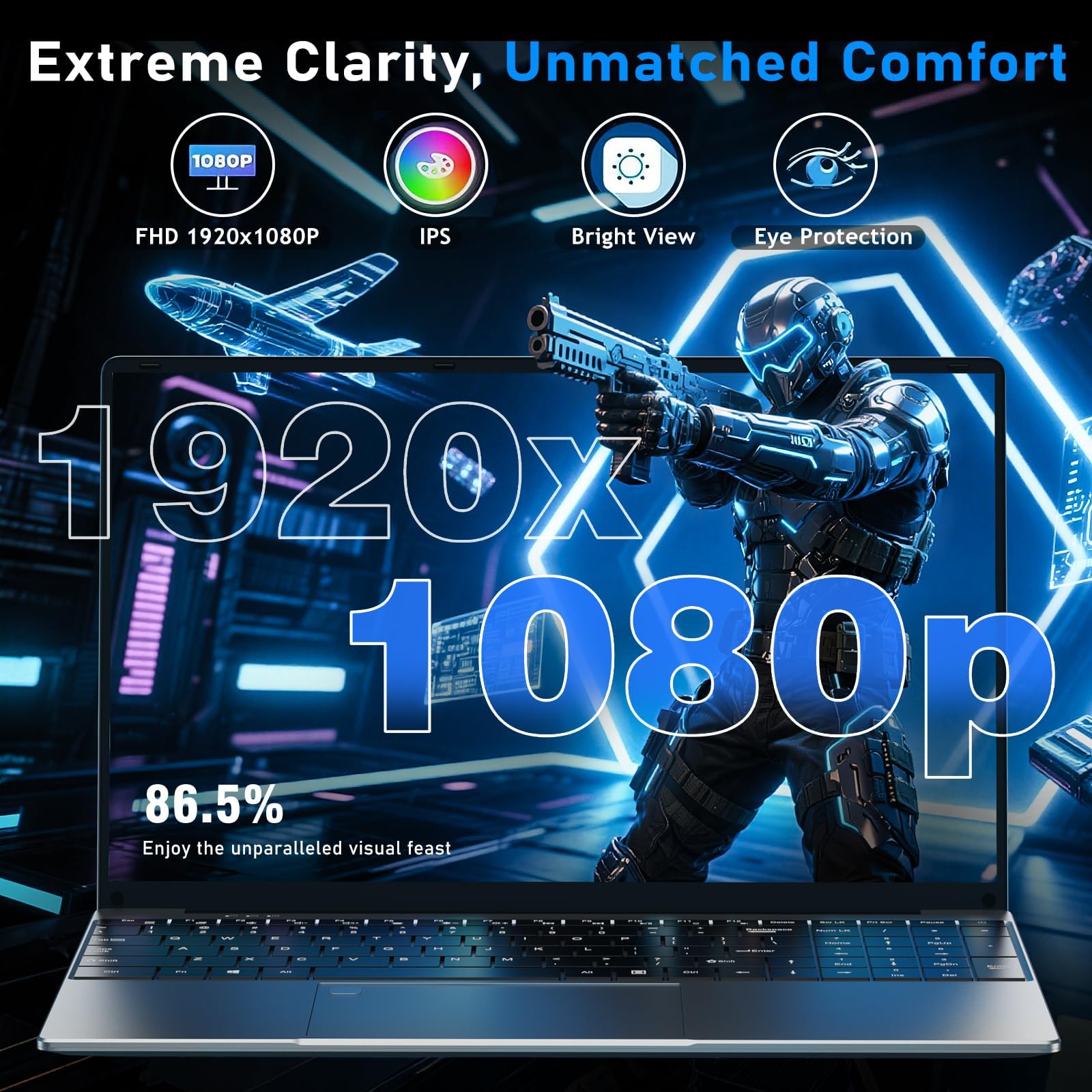 Amazon.co.jp: ゲーミングノートパソコン 15.6インチ ラップトップ