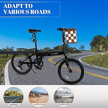 Amazon.com : 20” Folding Bike for Adult Men Women, 7 Speed