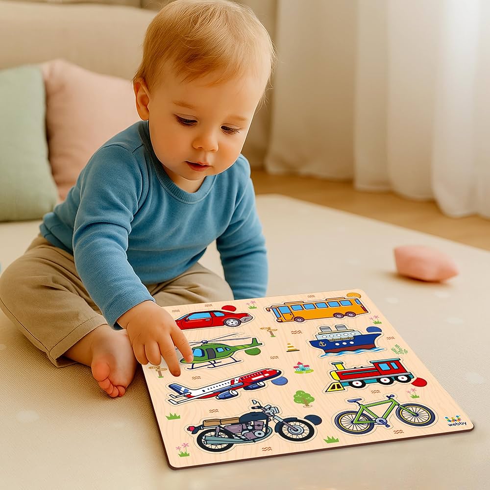 Buy Webby Public Transport Vehicles Wooden Learning Puzzle