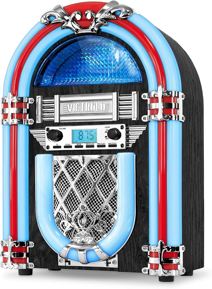 Amazon.com: Victrola Redding Tabletop Bluetooth Jukebox with Built