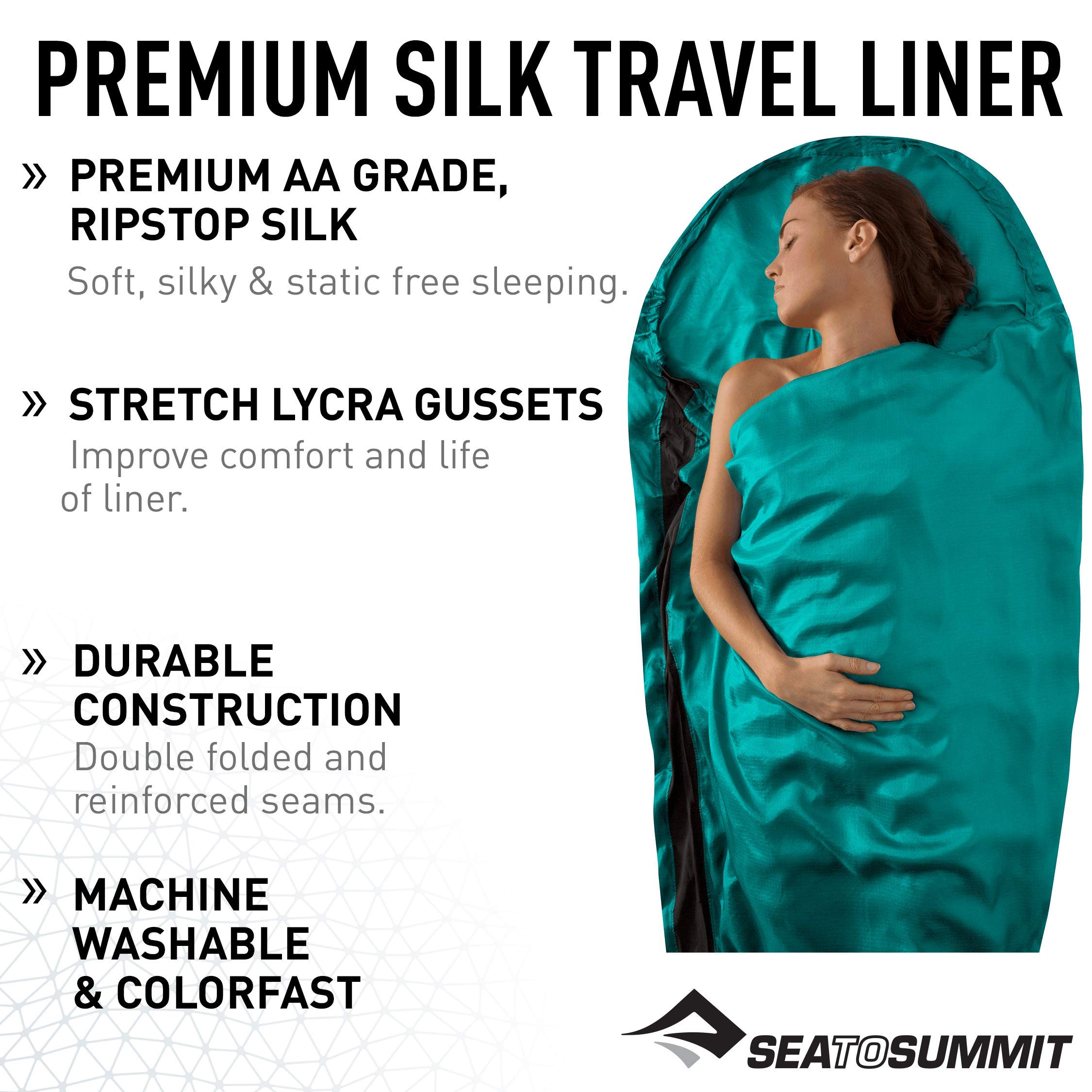 Amazon | Sea to Summit プレミアムシルク寝袋ライナー マミー フード