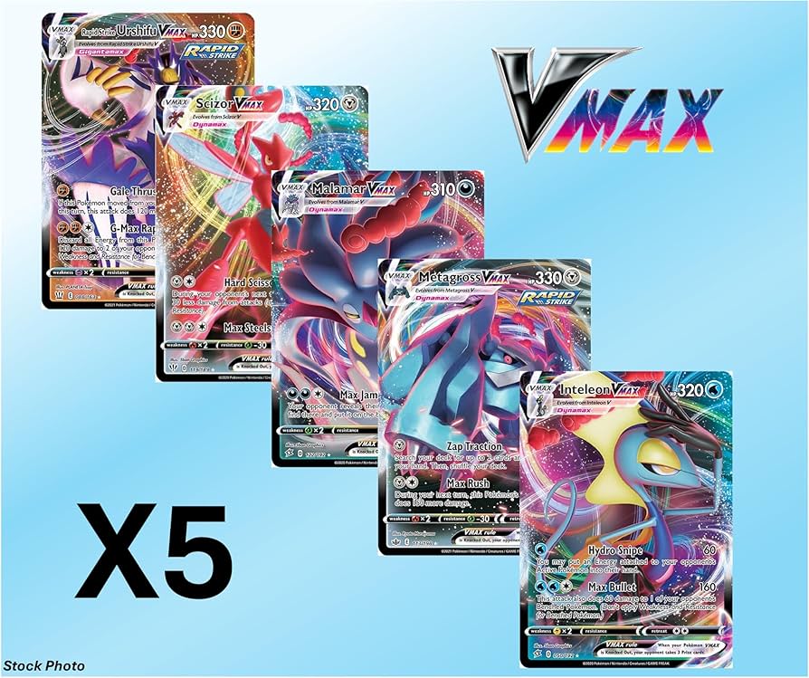 Amazon.com: Pokemon - 5 VMAX/VSTAR Card Lot Bundle - No Duplicates