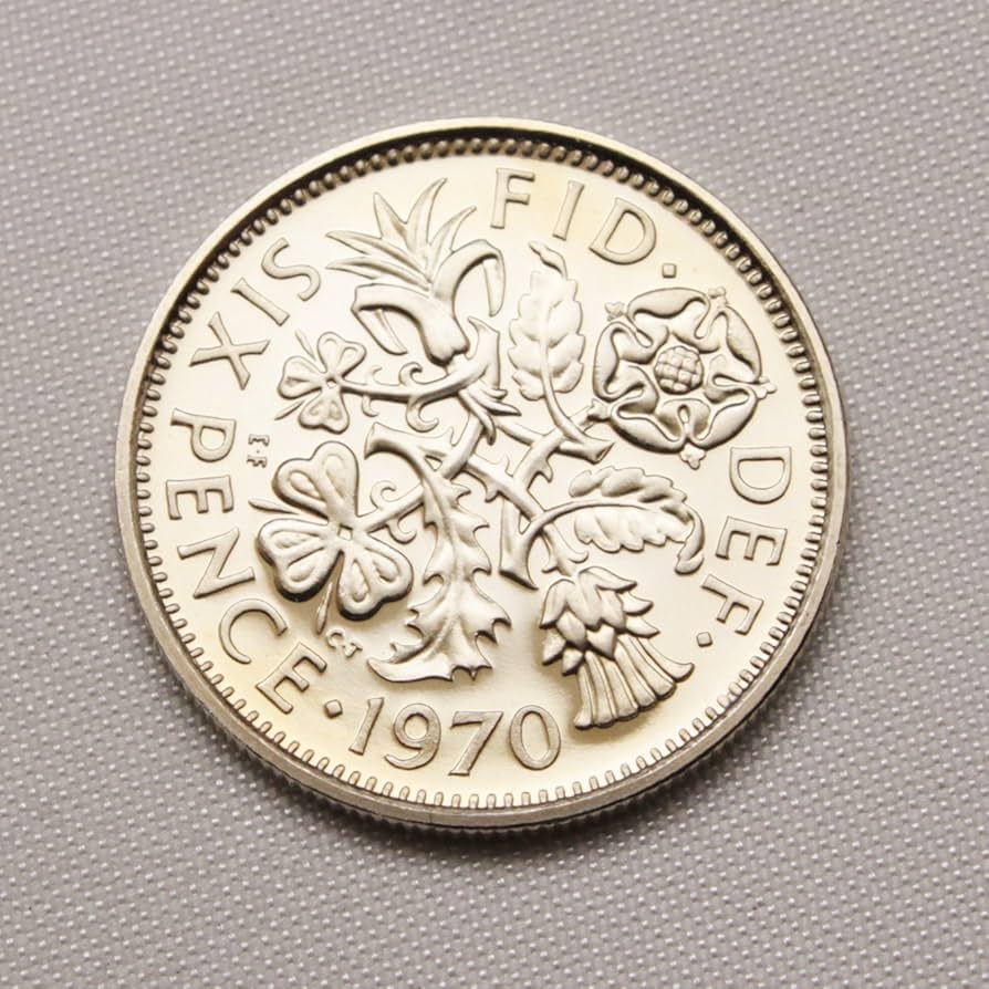 Amazon | proof 1970年 6ペンス 最終発行記念貨 白銅貨 コイン